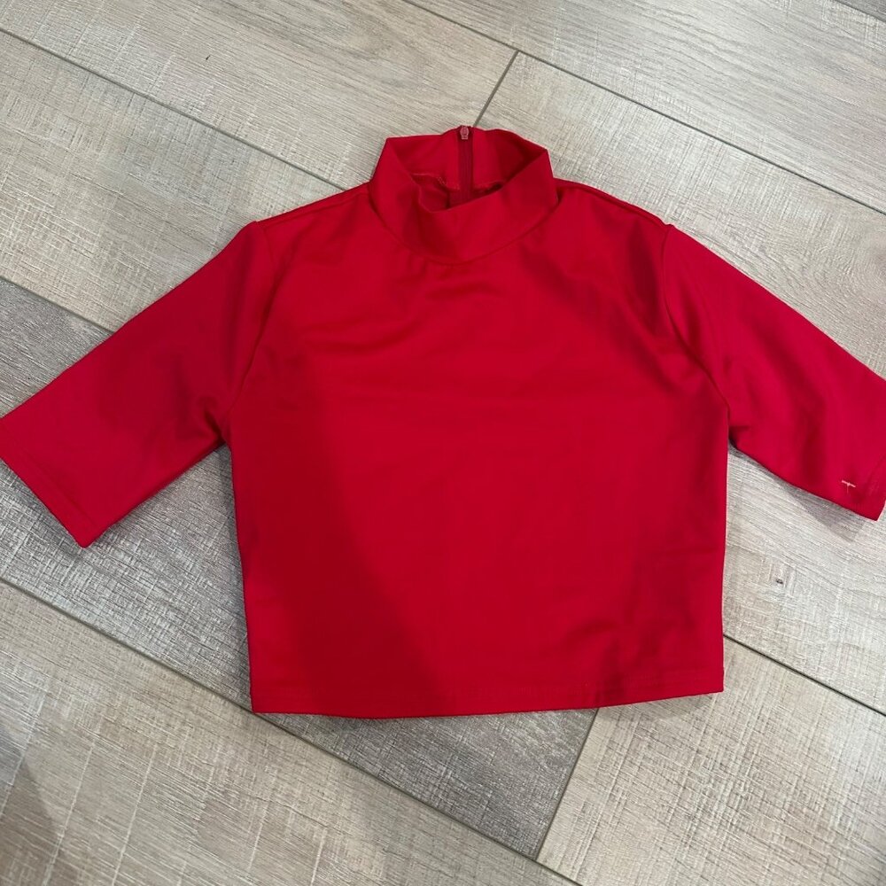 BALERA RED CROPPED BASE TOP LARGE CHILD COMPETITION DANCE